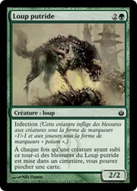 Loup putride, carte Magic MBS 90 — extension Mirrodin assiégé