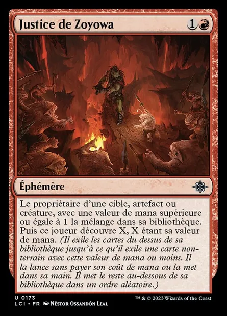 Justice de Zoyowa, carte Magic LCI 173 — extension The Lost Caverns of Ixalan