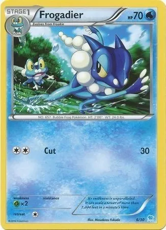 Frogadier, Pokémon card TK9S 006 — XY Trainer Kit: Pikachu Libre & Suicune (Suicune) set
