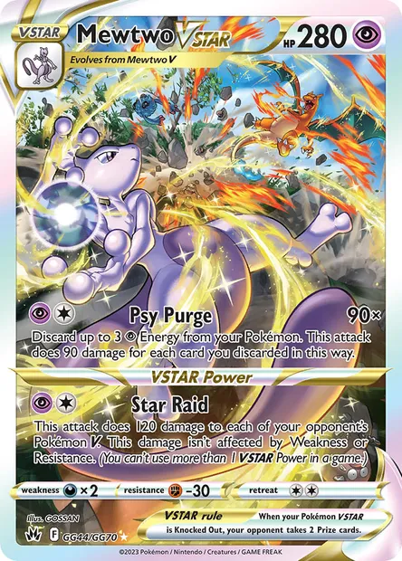 Mewtwo VSTAR, Pokémon card CRZ GG44 — Crown Zenith set