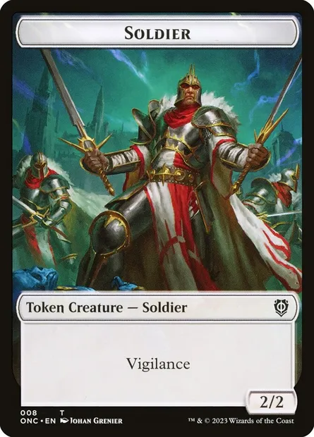 Soldier, Magic card TONC 8 — Phyrexia: All Will Be One Commander Tokens set
