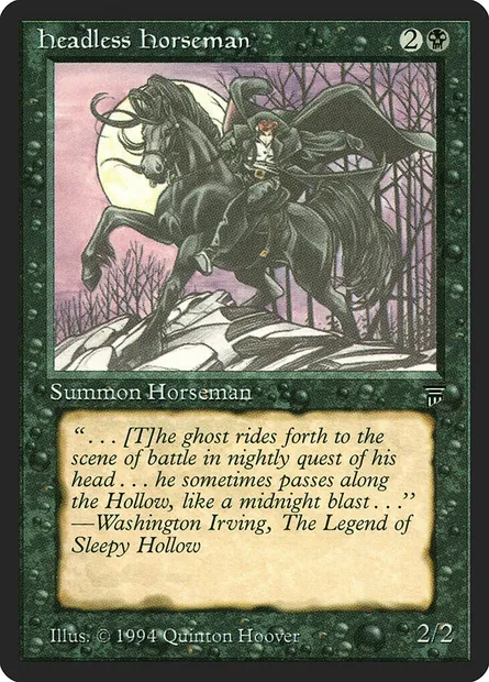 Headless Horseman, carte Magic LEG 102 — extension Legends