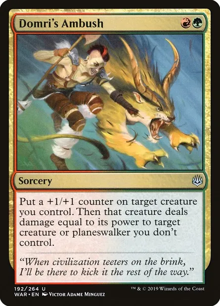 Domri's Ambush, Magic card WAR 192 — War of the Spark set