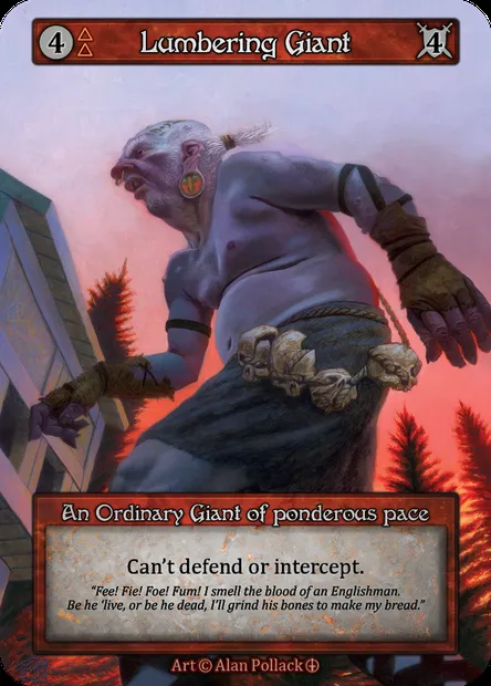 Lumbering Giant, carte Sorcery ATH 041 — extension Arthurian Legends