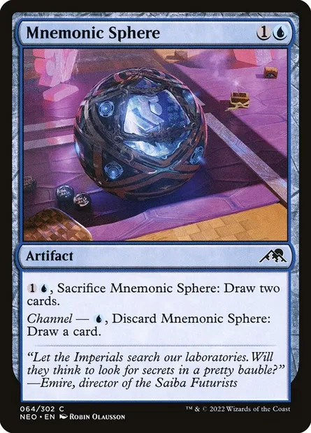 Mnemonic Sphere, Magic card NEO 64 — Kamigawa: Neon Dynasty set
