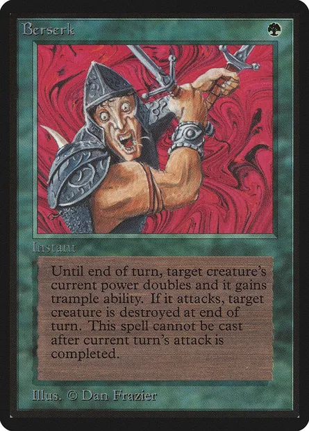 Berserk, Magic card LEB 186 — Limited Edition Beta set