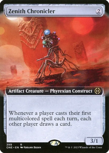 Zenith Chronicler, Magic card ONE 399 — Phyrexia: All Will Be One set