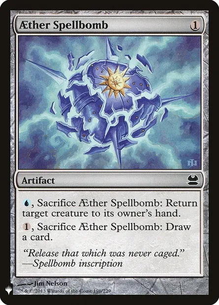 Bombe à sortilèges d'Aether, carte Magic PLST MMA-196 — extension The List