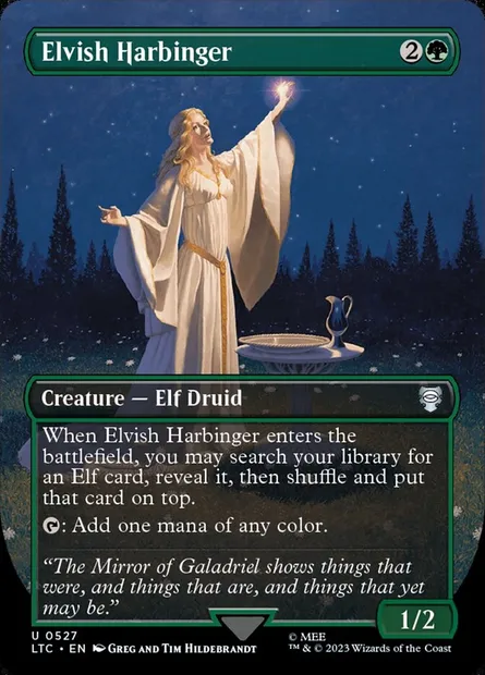 Elvish Harbinger, Magic card LTC 527 — Tales of Middle-earth Commander set