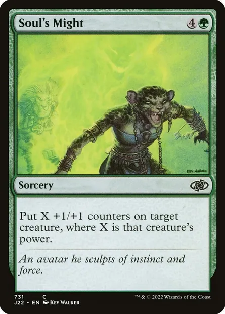 Soul's Might, Magic card J22 731 — Jumpstart 2022 set