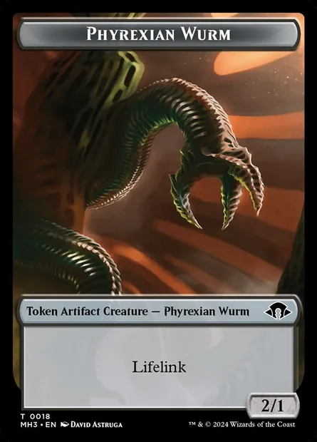 Phyrexian Wurm, carte Magic TMH3 18 — extension Modern Horizons 3 Tokens