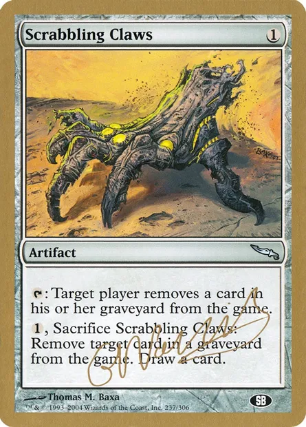 Griffes racleuses, carte Magic WC04 gn237sb — extension World Championship Decks 2004