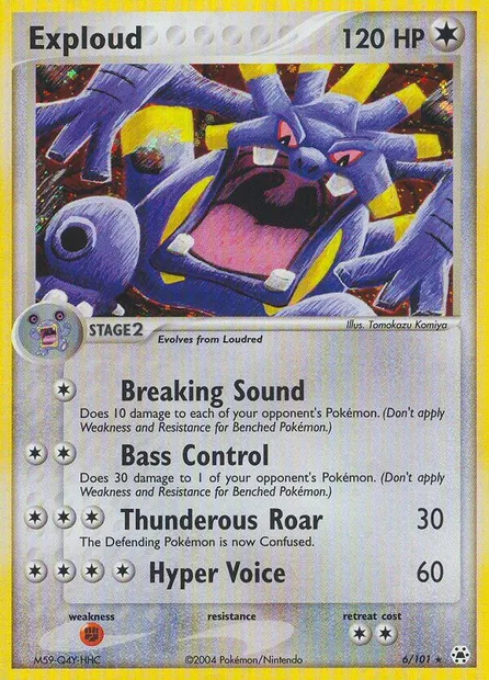 Exploud, Pokémon card HL 6 — Hidden Legends set