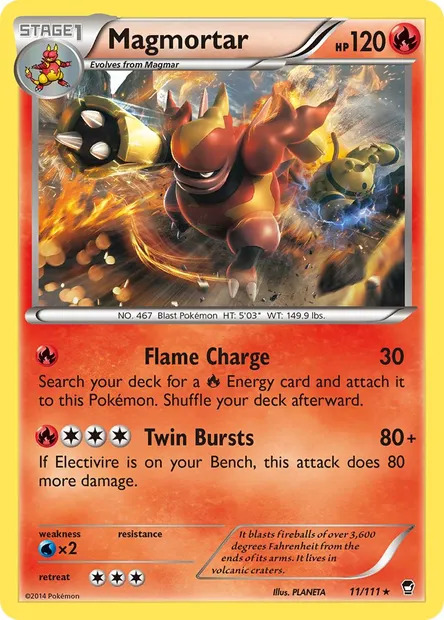 Magmortar, Pokémon card FFI 11 — Furious Fists set