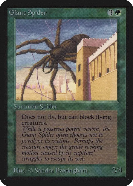 Giant Spider, Magic card LEA 198 — Limited Edition Alpha set