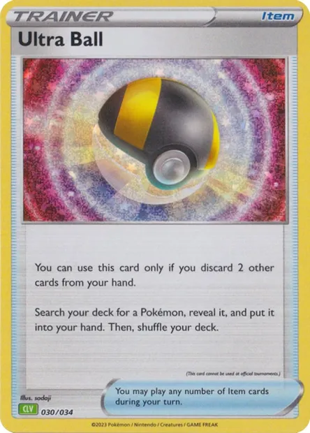 Hyper Ball, carte Pokémon CLV 030 — extension Pokémon TCG Classic: Venusaur & Lugia ex Deck