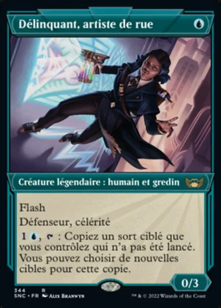 Délinquant, artiste de rue, carte Magic SNC 344 — extension Les rues de la Nouvelle-Capenna