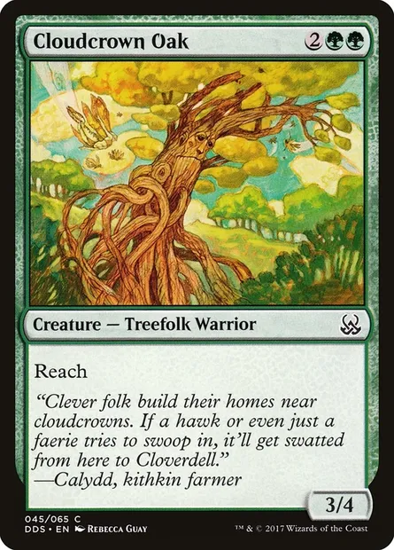 Cloudcrown Oak, Magic card DDS 45 — Duel Decks: Mind vs. Might set