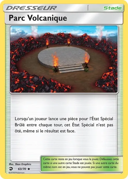 Parc Volcanique, carte Pokémon DRM 63 — extension Majesté Des Dragons