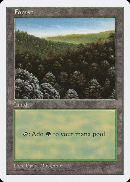 Forest, Magic card 5ED 446 — Fifth Edition set