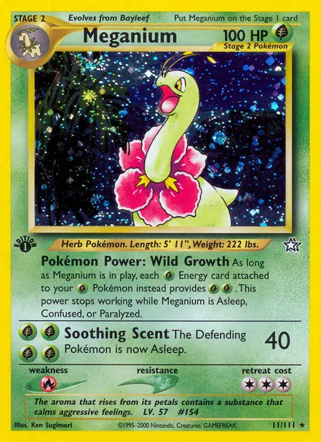 Meganium, Pokémon card NG 11 — Neo Genesis set