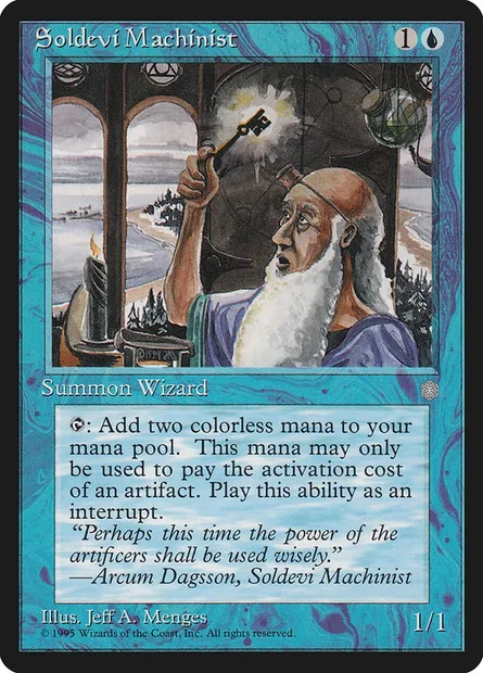 Soldevi Machinist, Magic card ICE 102 — Ice Age set
