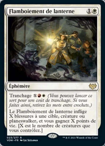 Flamboiement de lanterne, carte Magic VOW 23 — extension Innistrad : noce écarlate