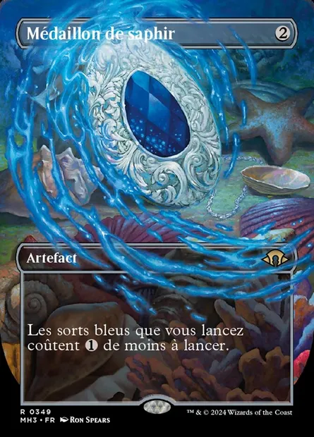 Médaillon de saphir, carte Magic MH3 349 — extension Modern Horizons 3