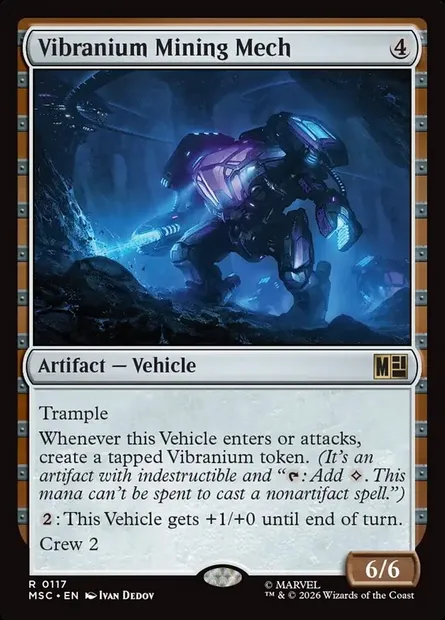 Vibranium Mining Mech, Magic card MSC 117 — Marvel Super Heroes Commander set