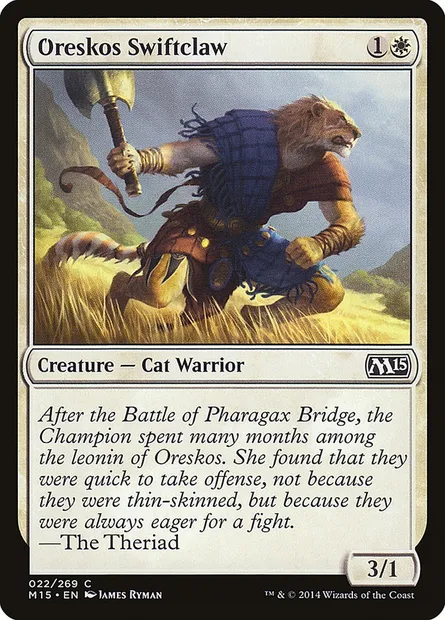 Oreskos Swiftclaw, Magic card M15 22 — Magic 2015 set
