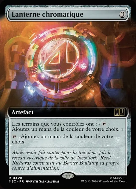 Lanterne chromatique, carte Magic MSC 428 — extension Marvel Super Heroes Commander
