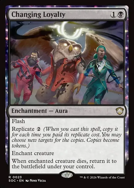 Changing Loyalty, Magic card SOC 23 — Secrets of Strixhaven Commander set