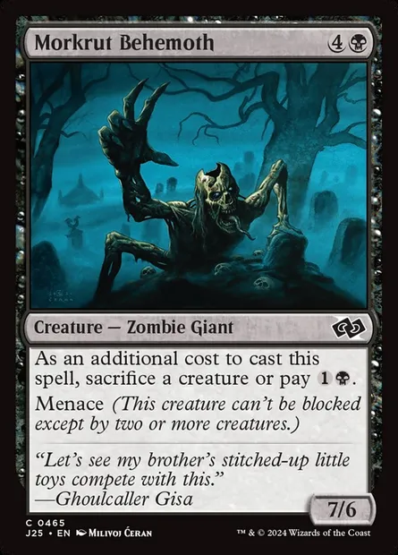 Morkrut Behemoth, Magic card J25 465 — Foundations Jumpstart set