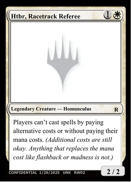 Htbr, Racetrack Referee, Magic card UNK RW02 — Unknown Event set