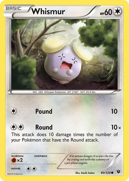 Whismur, Pokémon card FCO 80 — Fates Collide set