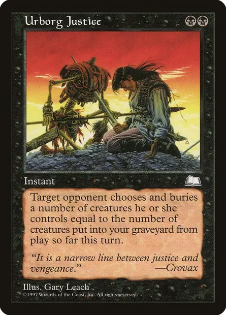 Urborg Justice, Magic card WTH 84 — Weatherlight set