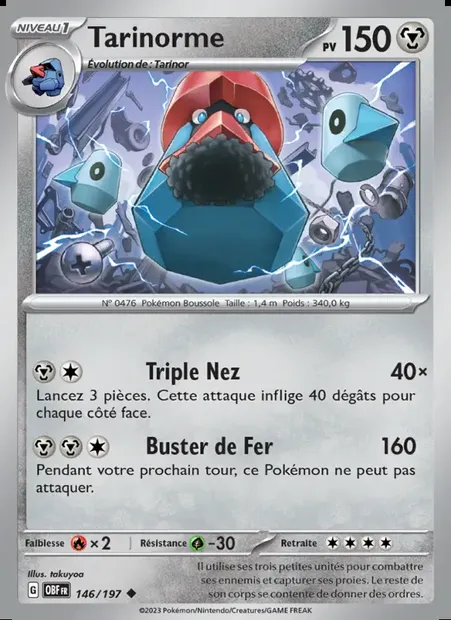 Tarinorme, carte Pokémon OBF 146 — extension Flammes Obsidiennes