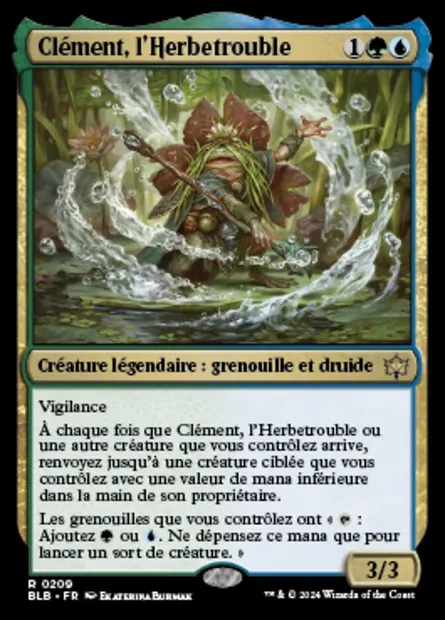 Clément, l'Herbetrouble, carte Magic BLB 209 — extension Bloomburrow