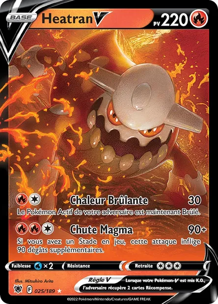 Heatran V, carte Pokémon ASR 025 — extension Astres Radieux