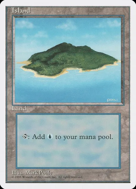 Island, Magic card 4ED 368 — Fourth Edition set