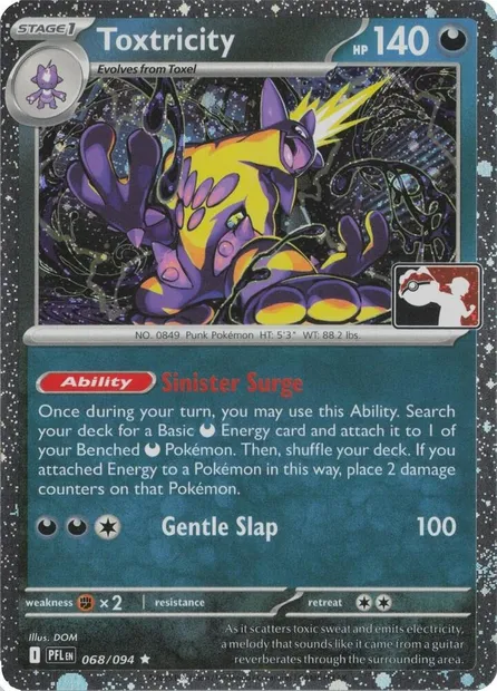 Toxtricity, Pokémon card PPS 068-3 — Play! Pokémon Prize Pack Series set