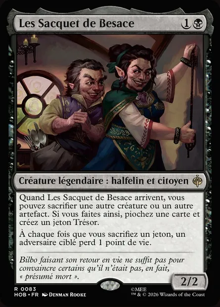 Les Sacquet de Besace, carte Magic HOB 83 — extension The Hobbit