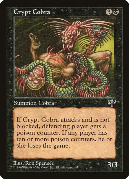 Crypt Cobra, Magic card MIR 114 — Mirage set