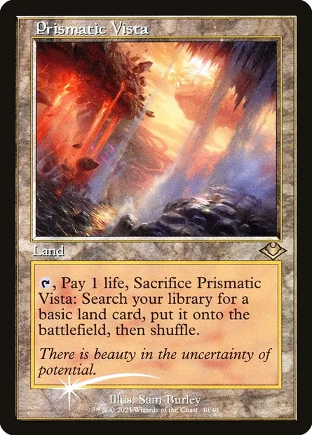 Prismatic Vista, Magic card H1R 40 — Modern Horizons 1 Timeshifts set