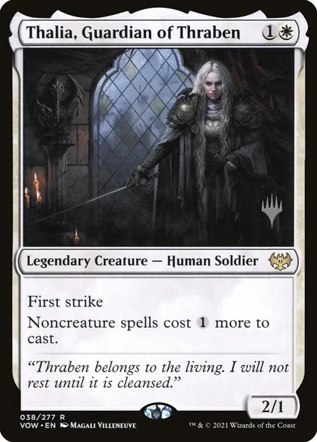 Thalia, gardienne de Thraben, carte Magic PVOW 38p — extension Innistrad: Crimson Vow Promos