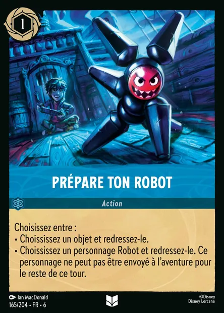 Prépare ton robot, carte Disney Lorcana CH6-165 — extension La Mer Azurite