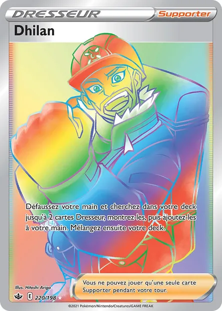 Dhilan, carte Pokémon CRE 220 — extension Règne de Glace