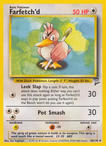 Farfetch'd, Pokémon card B2 40 — Base Set 2 set