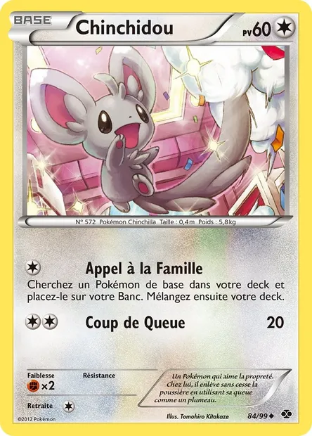 Chinchidou, carte Pokémon NXD 84 — extension Destinées Futures