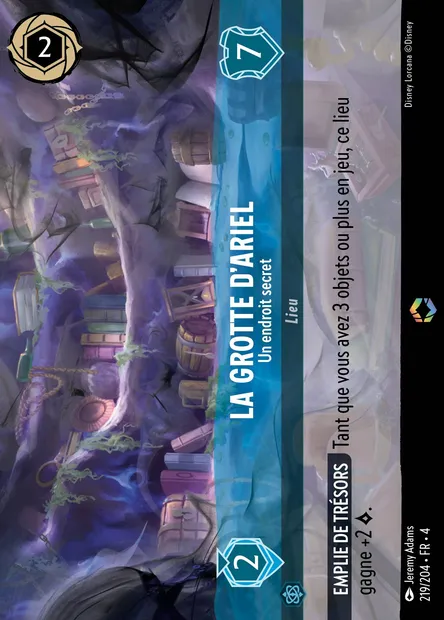 La Grotte d'Ariel - Un endroit secret, carte Disney Lorcana CH4-219 — extension Le Retour d'Ursula